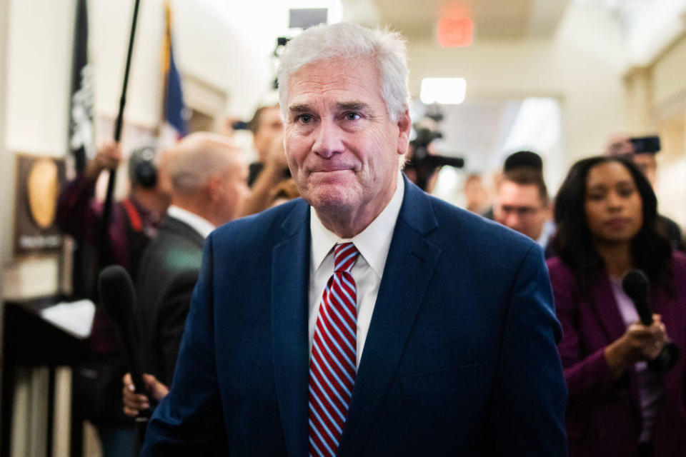 House Majority Whip Tom Emmer on Capitol Hill on Tuesday, Oct. 24, 2023. / Credit: Tom Williams/CQ-Roll Call, Inc via Getty Images