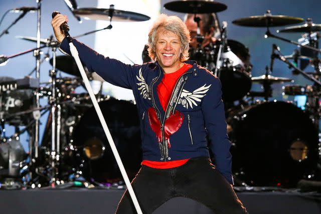 <p>Alexandre Schneider/Getty</p> Jon Bon Jovi performing at Rock In Rio in Rio de Janeiro, Brazil in September 2019