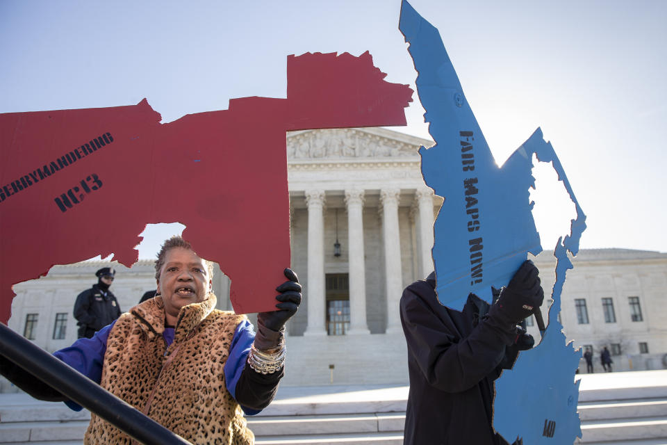 Activists protest gerrymandering.&nbsp;&nbsp; (Photo: ASSOCIATED PRESS)