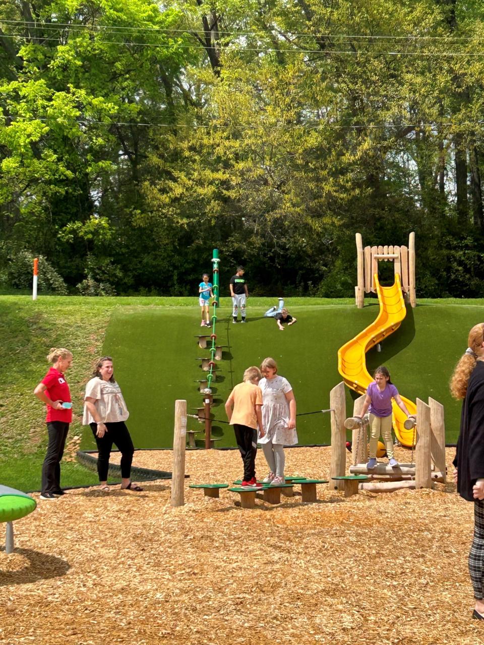 The South Carolina School for the Deaf and the Blind held a ribbon cutting ceremony for their new, natural playground on April 10, 2024. The playground helps students with motor skills and is easily accessible from their classes.