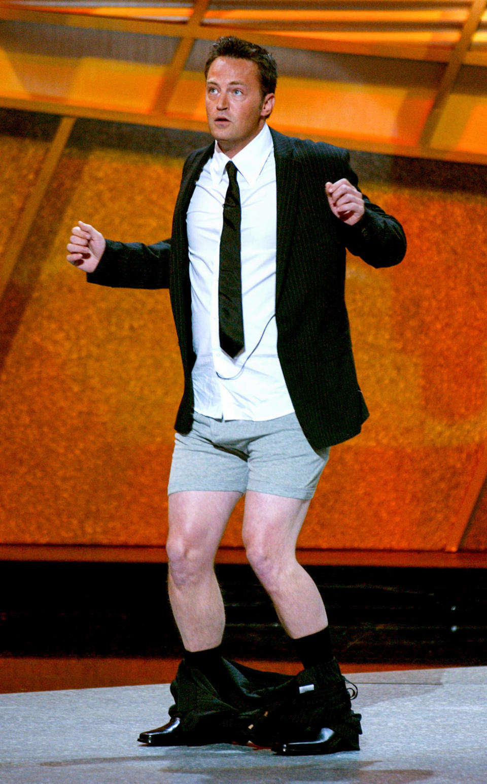 Image: Matthew Perry hosts the 2005 ESPY Awards in Hollywood. (Michael Caulfield / WireImage for ESPN via Getty Images file)