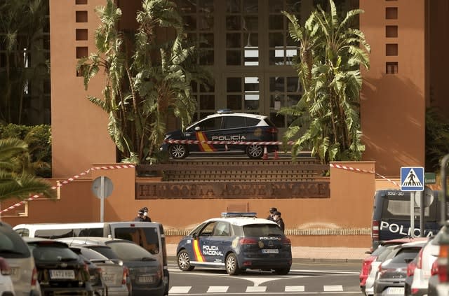 Police outside the H10 Costa Adeje Palace