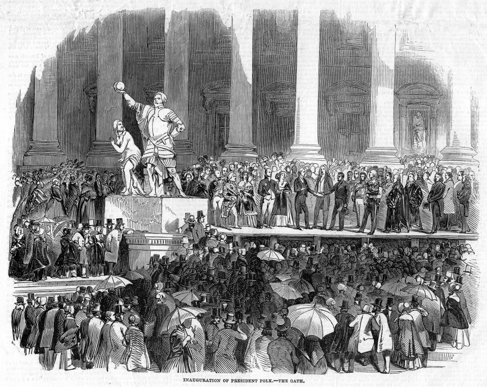 The inauguration of James&nbsp;Polk in 1845.