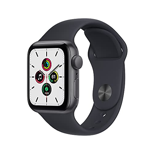 Apple Watch SE (Gen 1) [GPS 40mm] Smart Watch w/ Space Grey Aluminium Case with Midnight Sport…