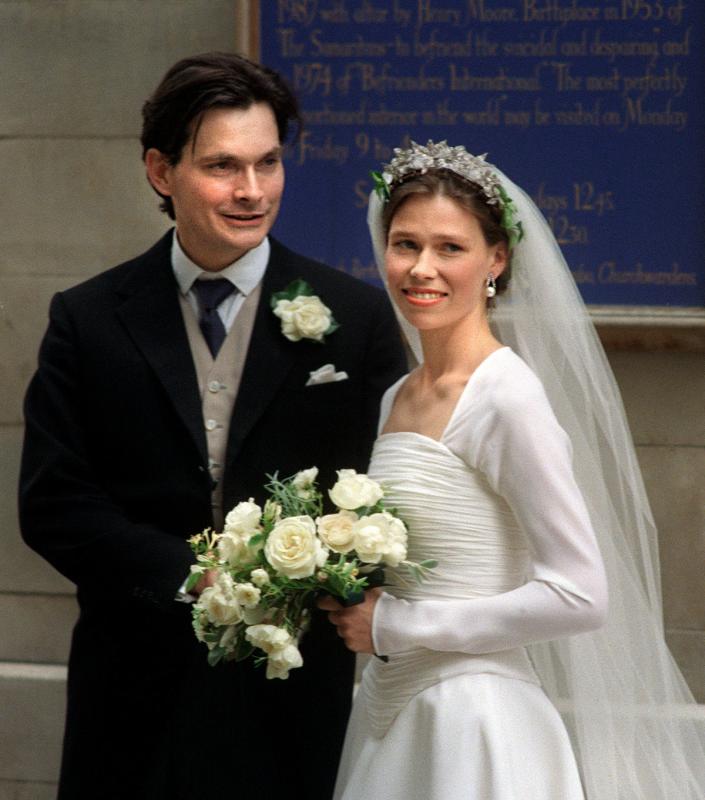 Lady Sarah Chatto during her marriage to Daniel Chatto in 1994 (AFP via Getty Images)