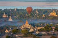 <p><b>Where: </b>Myanmar</p> <p>The outline of stupas and shimmering pagodas punctuates Bagan’s skyline as far as the eye can see. Thousands of Buddhist temples dominate the view in varying heights and levels of grandeur. A hot air balloon ride at dawn is the perfect opportunity to see the glistening golden spires as the sun rises.</p> <p><b>Insider Tip:</b> Make reservations far in advance, as the trips gets booked months ahead. Take note, however, that the ride is extremely weather-dependent, with frequent cancellations. If you can, spend a few days in Bagan to avoid missing this incredible view.</p>