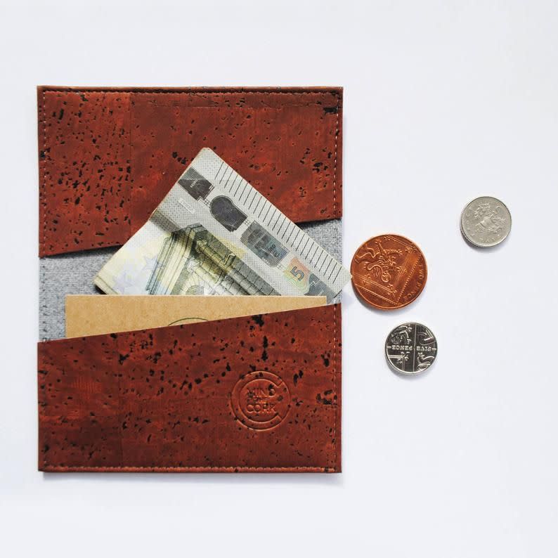 9) Vegan Cork Leather Slim Cardholder