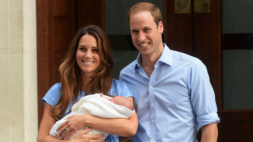 The Duke and Duchess of Cambridge leaving the Lindo Wing after the birth of Prince George on July 23, 2013. Photo: Getty