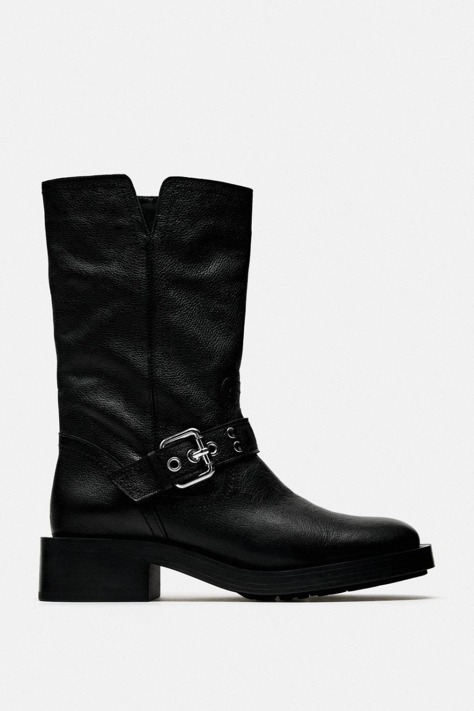 Zara Leather Biker Boots