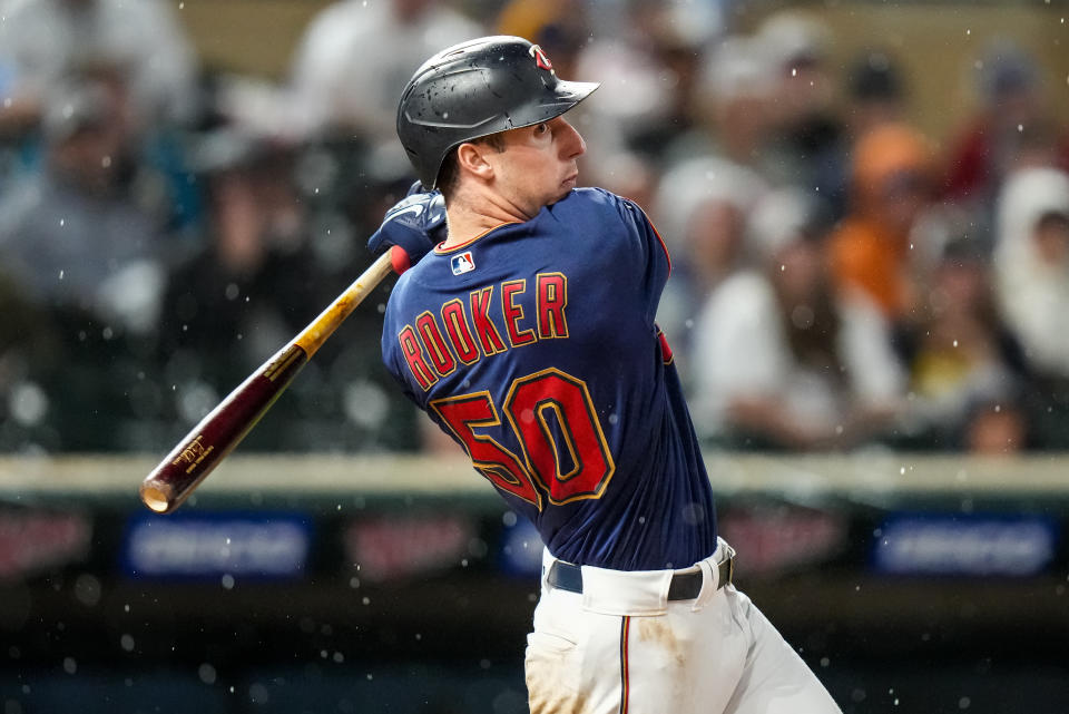 Brent Rooker被交易至教士，本季從3A出發。(Photo by Brace Hemmelgarn/Minnesota Twins/Getty Images)