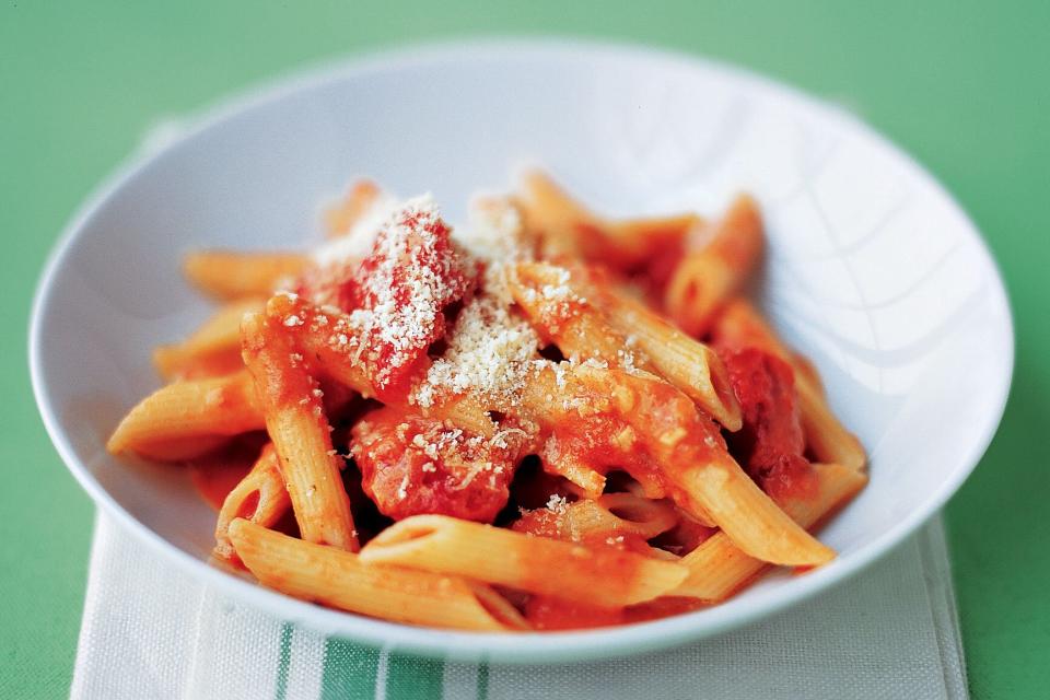 plated penne alla vodka