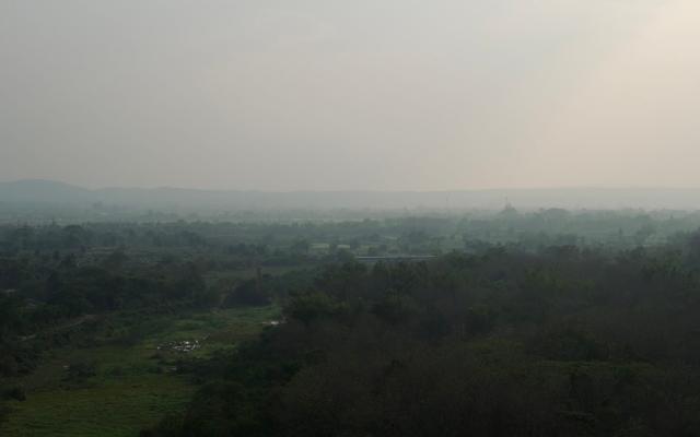 The hazy view from Mae Ngat Sombun Chon dam, an hour north of Chiang Mai city - Sarah Newey