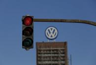 File photo of traffic light showing red next to the Volkswagen factory in Wolfsburg, Germany November 20, 2015. REUTERS/Ina Fassbender/Files