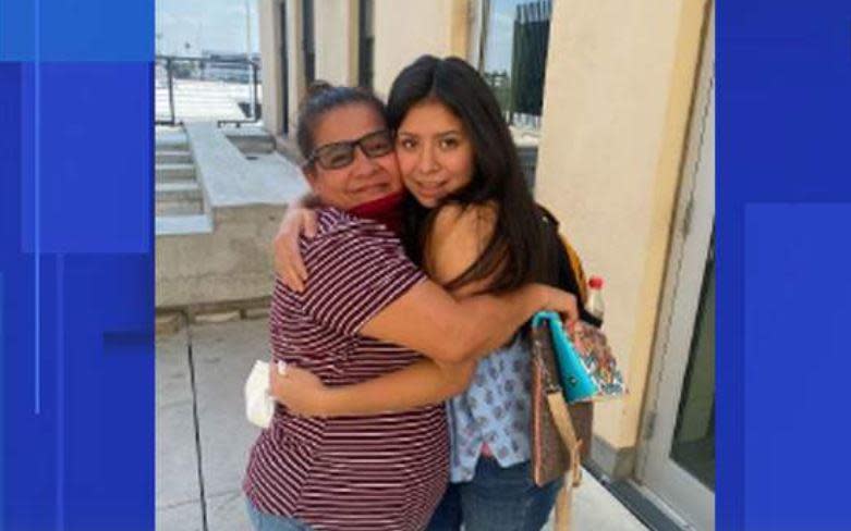 Angelica Vences-Salgado is reunited with her abducted daughter, Jacqueline Hernandez, on September 10, 2021. / Credit: Clermont Police Department