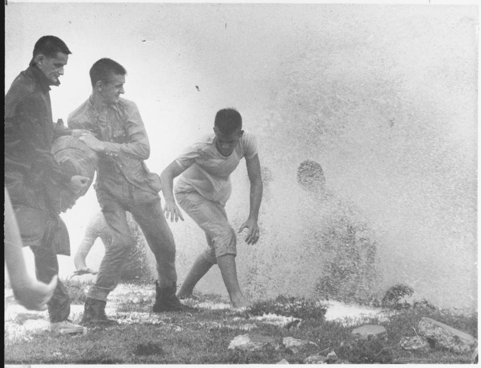 A dramatic scene during Hurricane Dora in 1964.