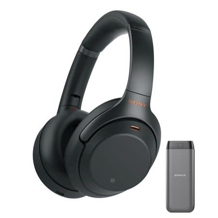 Sony Wireless Noise Canceling Headphones with Portable Power Bank