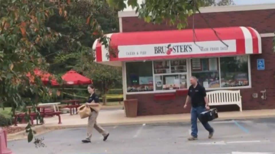 It's understood the three-year-old was playing with siblings at the Alabama ice cream store when she fell in. Source: WRBL