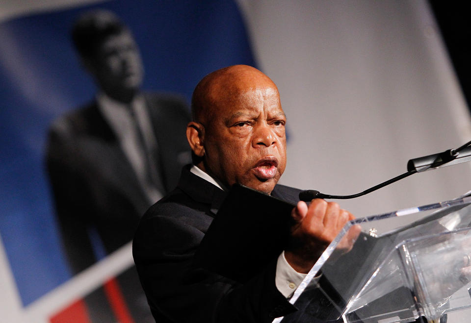 Rep. John Lewis (D-Ga.) speaking at an event in Washington, D.C., in May. He announced on Thursday that he will not attend the opening of the&nbsp;Mississippi Civil Rights Museum this weekend.&nbsp; (Photo: Paul Morigi via Getty Images)