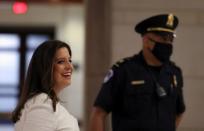 Rep. Stefanik (R-NY) arrives for the Republican caucus meeting, in Washington