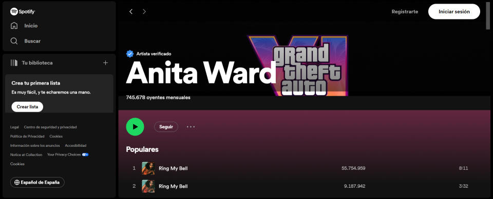 Éxito clásico de Anita Ward podría aparecer en GTA 6