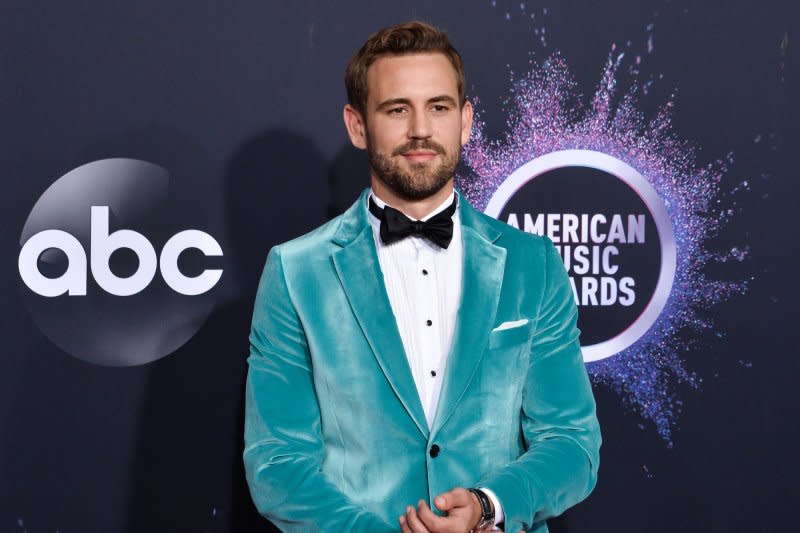 Nick Viall arrives for the American Music Awards at the Microsoft Theater in Los Angeles in 2019. File Photo by Jim Ruymen/UPI