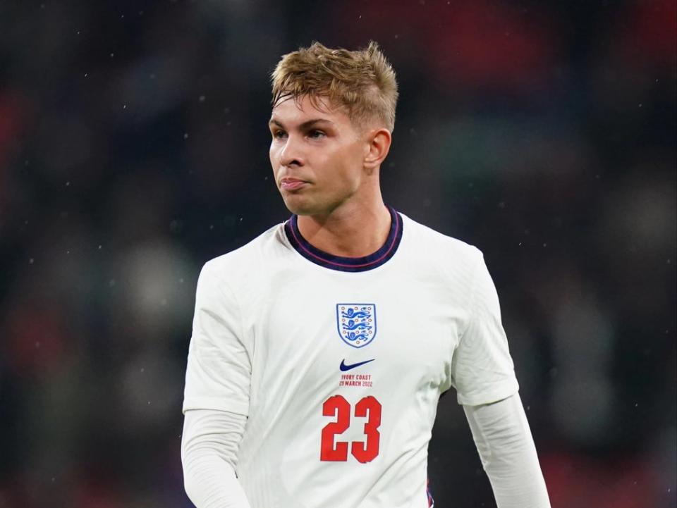 Emile Smith Rowe has returned to the England Under-21s squad ahead of crucial Euro 2023 qualifiers (PA Wire)