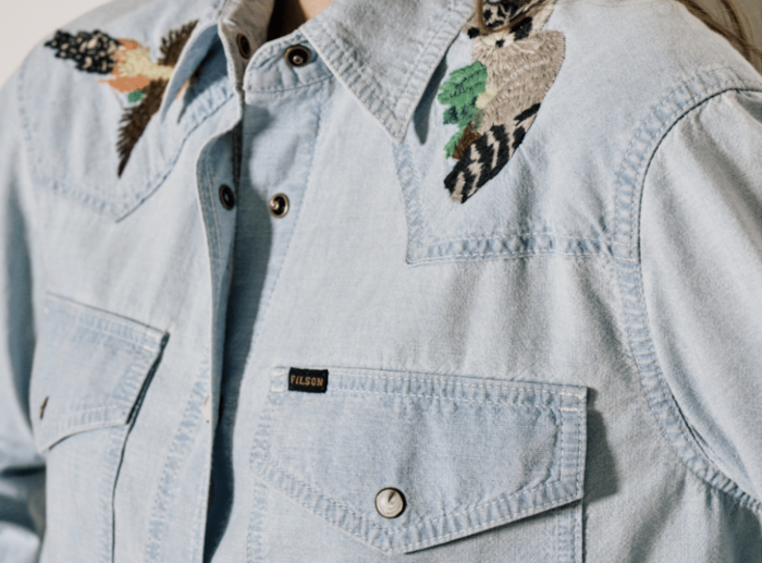 Detailing on a women’s shirt; (Photo/Filson)