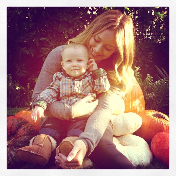 27) When She Took Baby Luca to the Pumpkin Patch