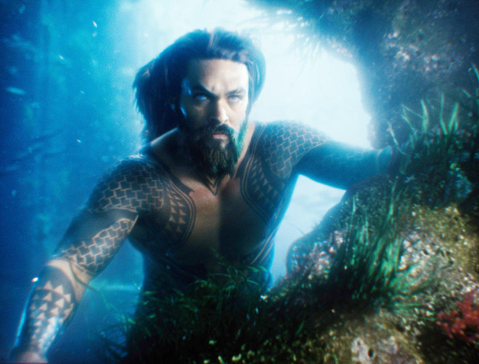 Jason Momoa as Aquaman in <em>Justice League.</em> (Photo: Warner Bros. Pictures/Courtesy of Everett Collection)