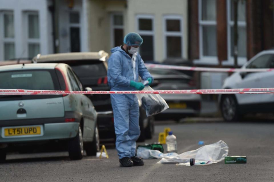 Forensics at the scene of the latest killing in Barnet (Jeremy Selwyn)