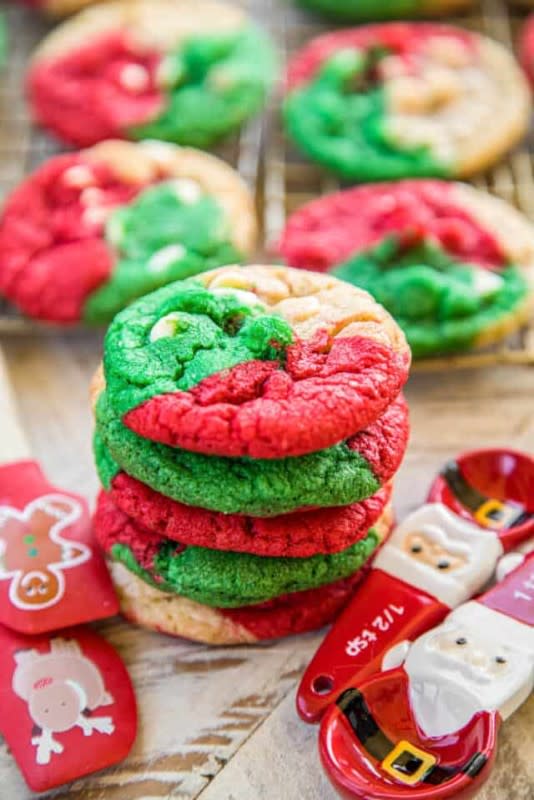 <p>Plain Chicken</p><p>A fun, festive Christmas cookie.</p><p><strong>Get the recipe: <a href="https://www.plainchicken.com/christmas-white-chocolate-chip-cookies/" rel="nofollow noopener" target="_blank" data-ylk="slk:Christmas White Chocolate Chip Cookies;elm:context_link;itc:0;sec:content-canvas" class="link ">Christmas White Chocolate Chip Cookies</a></strong></p><p><strong>Related: <a href="https://www.yahoo.com/lifestyle/54-sugar-cookie-recipes-bring-164147797.html" data-ylk="slk:54 Best Sugar Cookie Recipes to Elevate Your Holiday Cookie Platter;elm:context_link;itc:0;sec:content-canvas;outcm:mb_qualified_link;_E:mb_qualified_link;ct:story;" class="link  yahoo-link">54 Best Sugar Cookie Recipes to Elevate Your Holiday Cookie Platter</a></strong></p>
