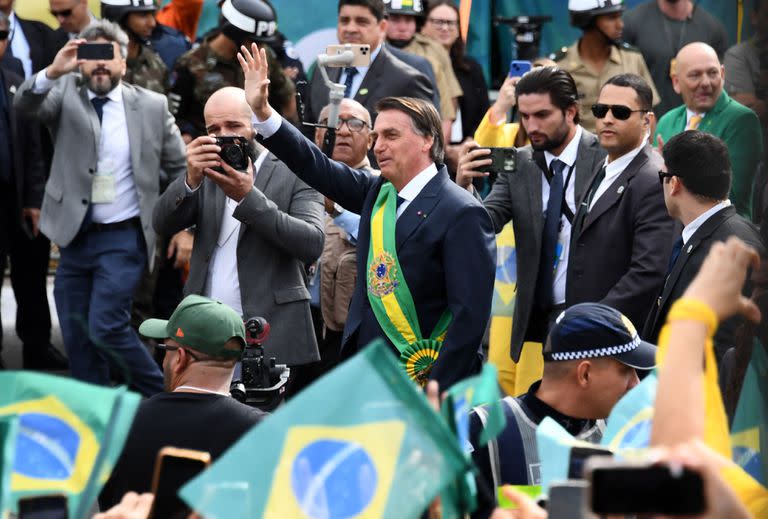 Bolsonaro, el 7 de septiembre pasado, durante un desfile militar