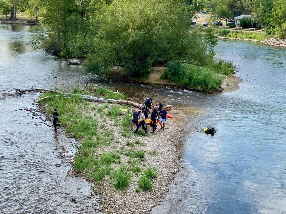 The body was removed from the river on Sunday.