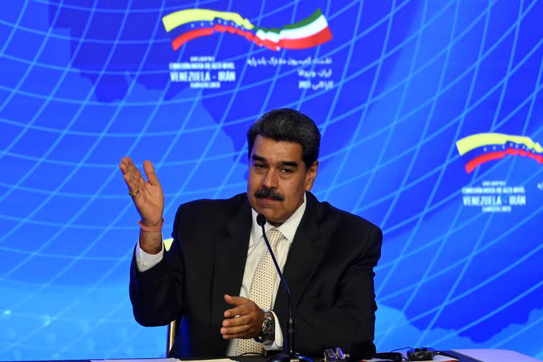 El presidente Nicolás Maduro, en Caracas. (YURI CORTEZ / AFP)