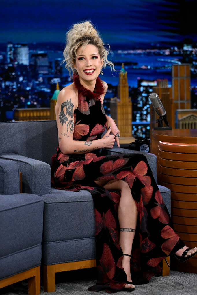 Halsey during their Jimmy Fallon interview