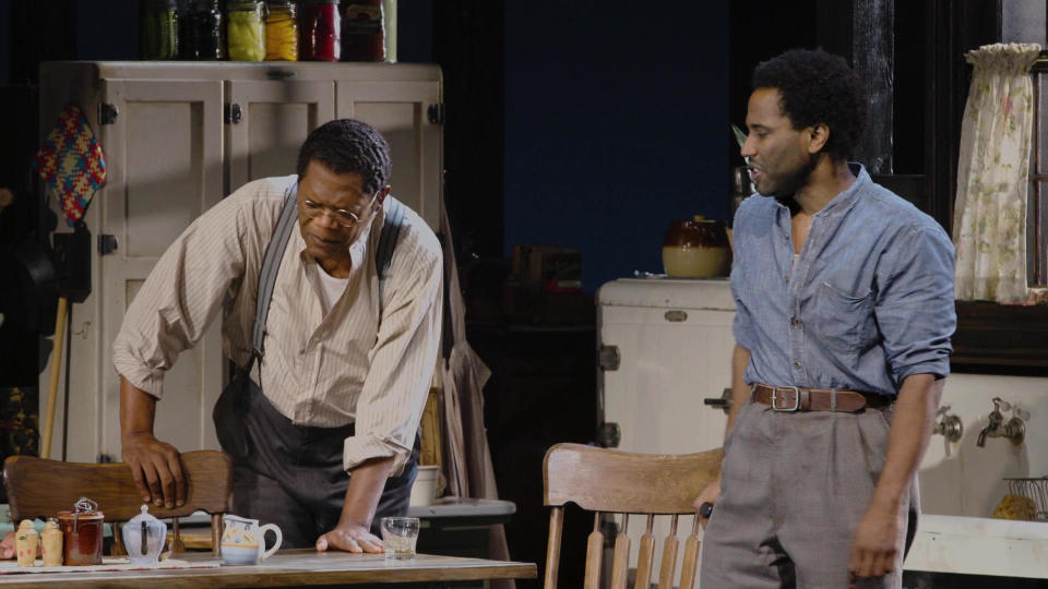 Samuel L. Jackson as Doaker Charles and John David Washington as Boy Willie in the revival of August Wilson's Pulitzer Prize-winning play, 