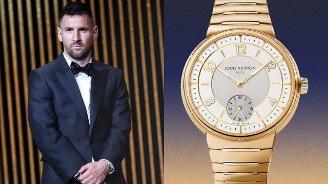 Lionel Messi Wore a Stunning Louis Vuitton Watch to Win the Ballon