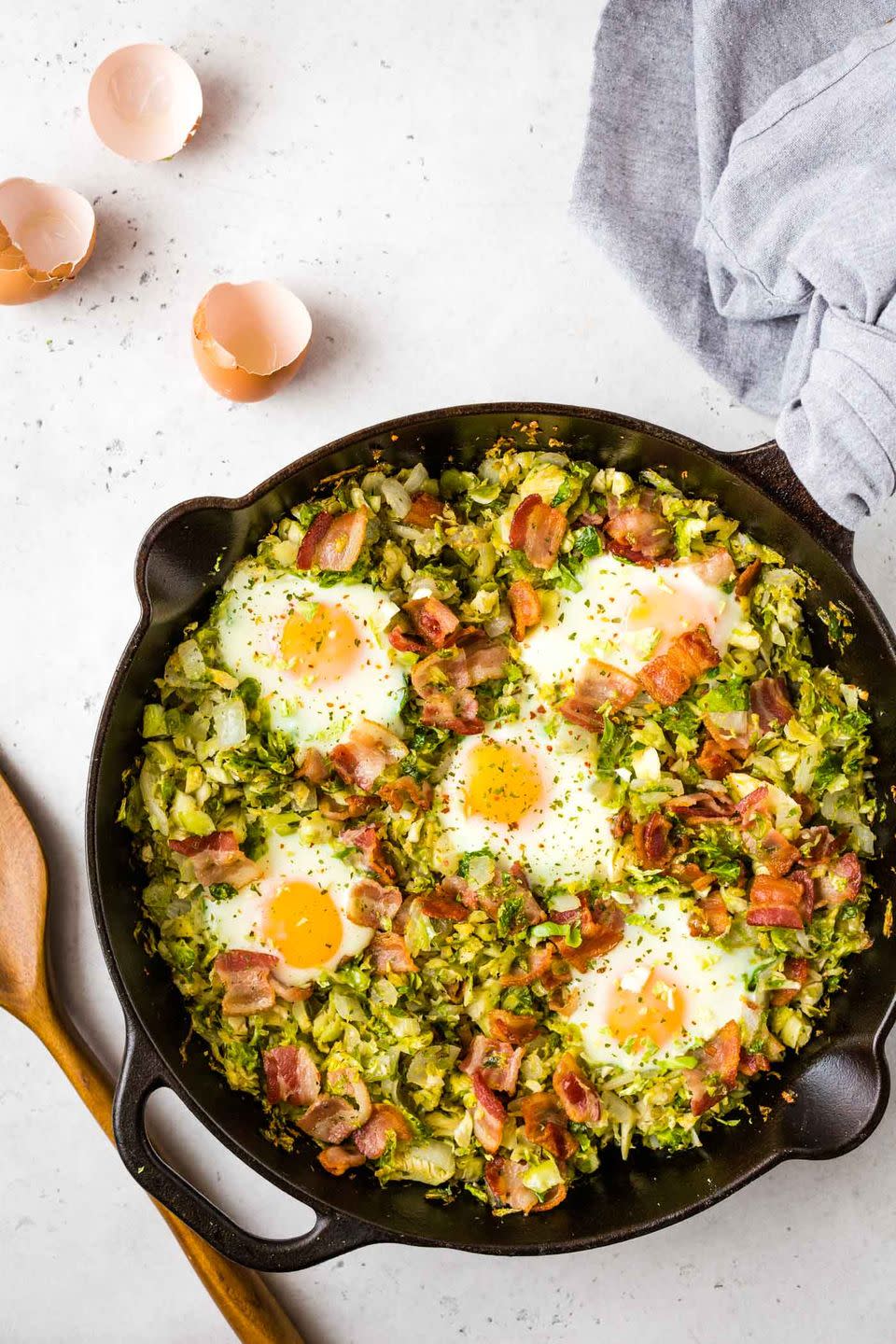 Brussels Sprouts Bacon Hash