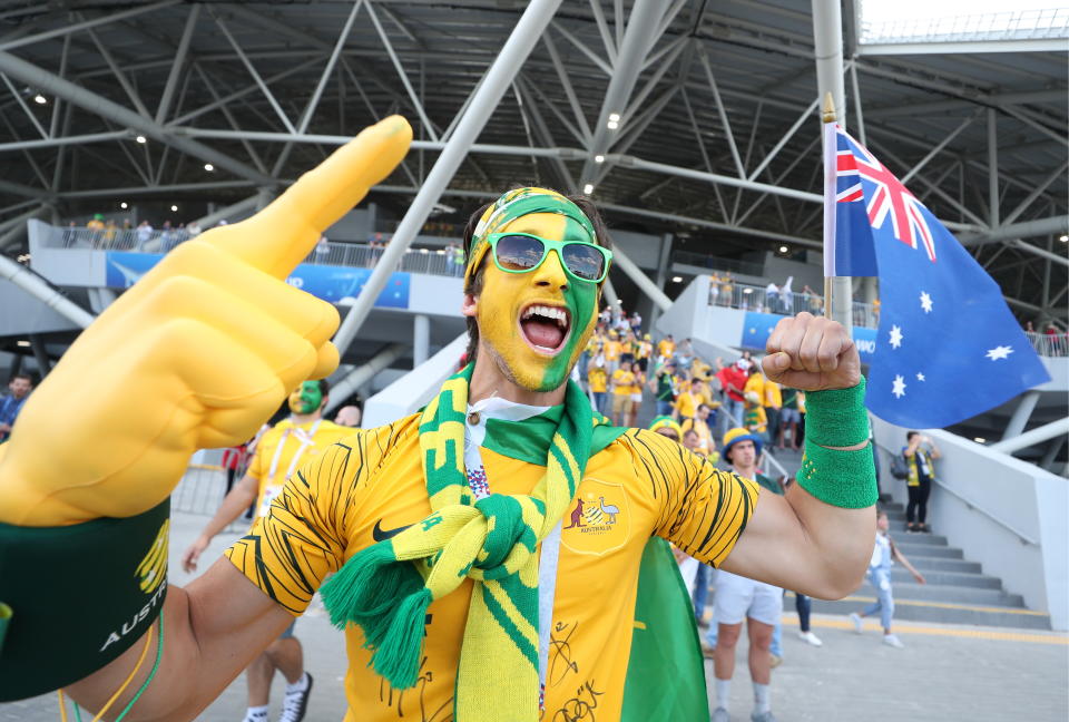 <p>Ein anderer australischer Fan mit dem Vettel-Finger. </p>