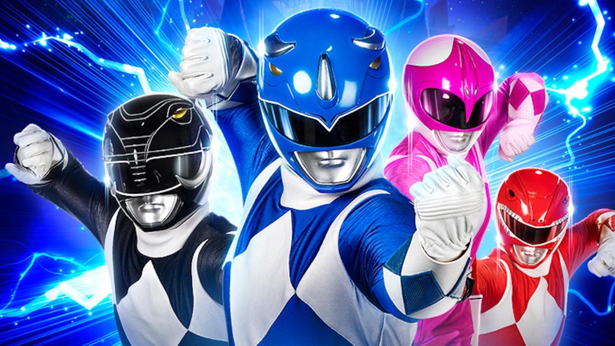  Mighty Morphin' Power Rangers: Once and Always' Black, Blue, Pink and Red Rangers 