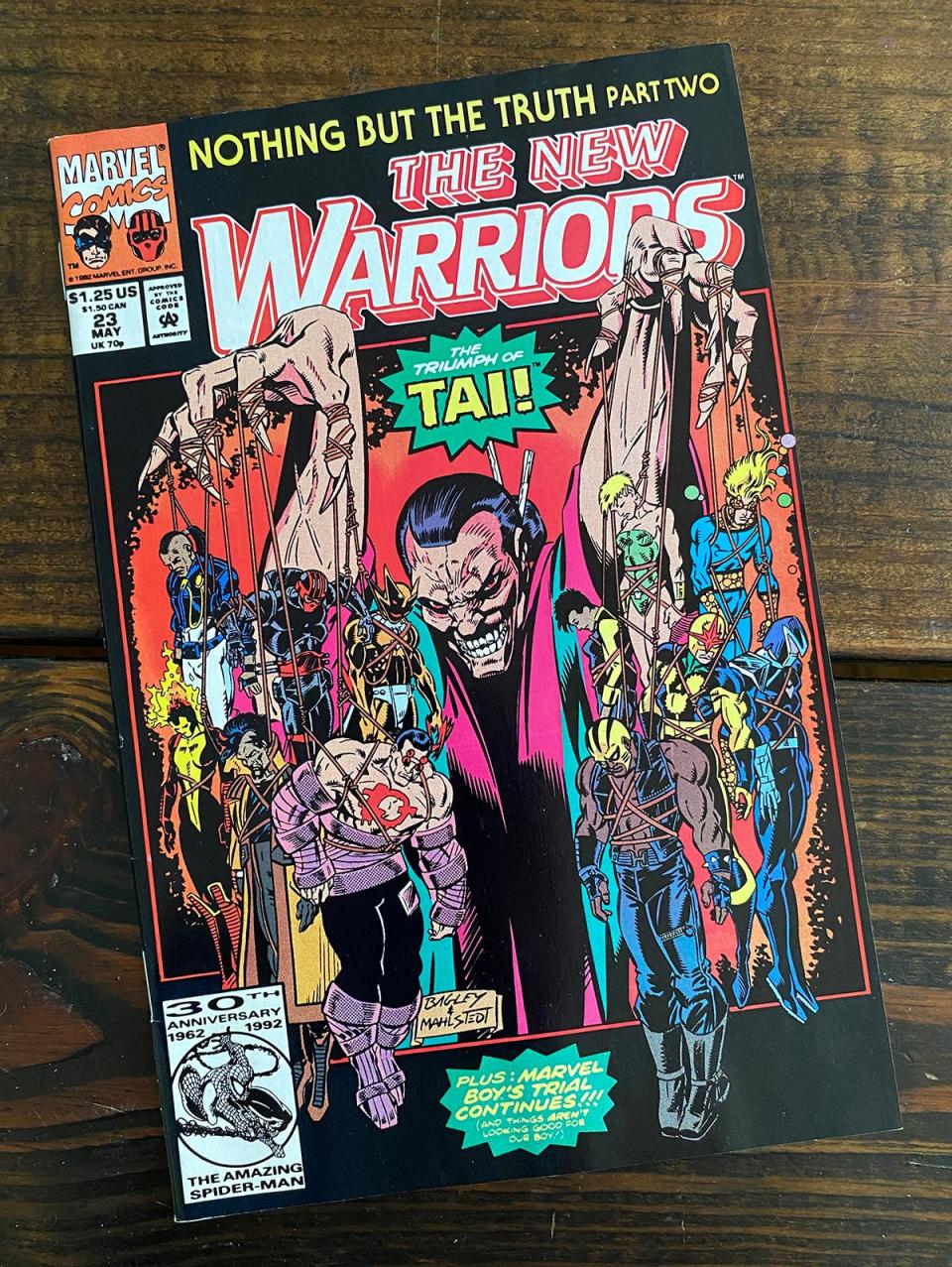 The Author's Long Sought After The New Warriors #23, Finally Found at Neighborhood Comics Clubhouse.