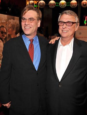 Screenwriter Aaron Sorkin and director Mike Nichols at the Los Angeles premiere of Universal Pictures' Charlie Wilson's War