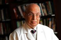 Dr. David Egilman, MD and an expert witness who leaked confidential safety records about Zyprexa and also sought to shine a light on OxyContin poses for a portrait at his office in Attleboro