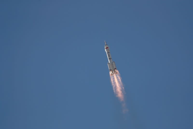 Rocket carrying the Shenzhou-12 spacecraft and three astronauts takes off from Jiuquan Satellite Launch Center