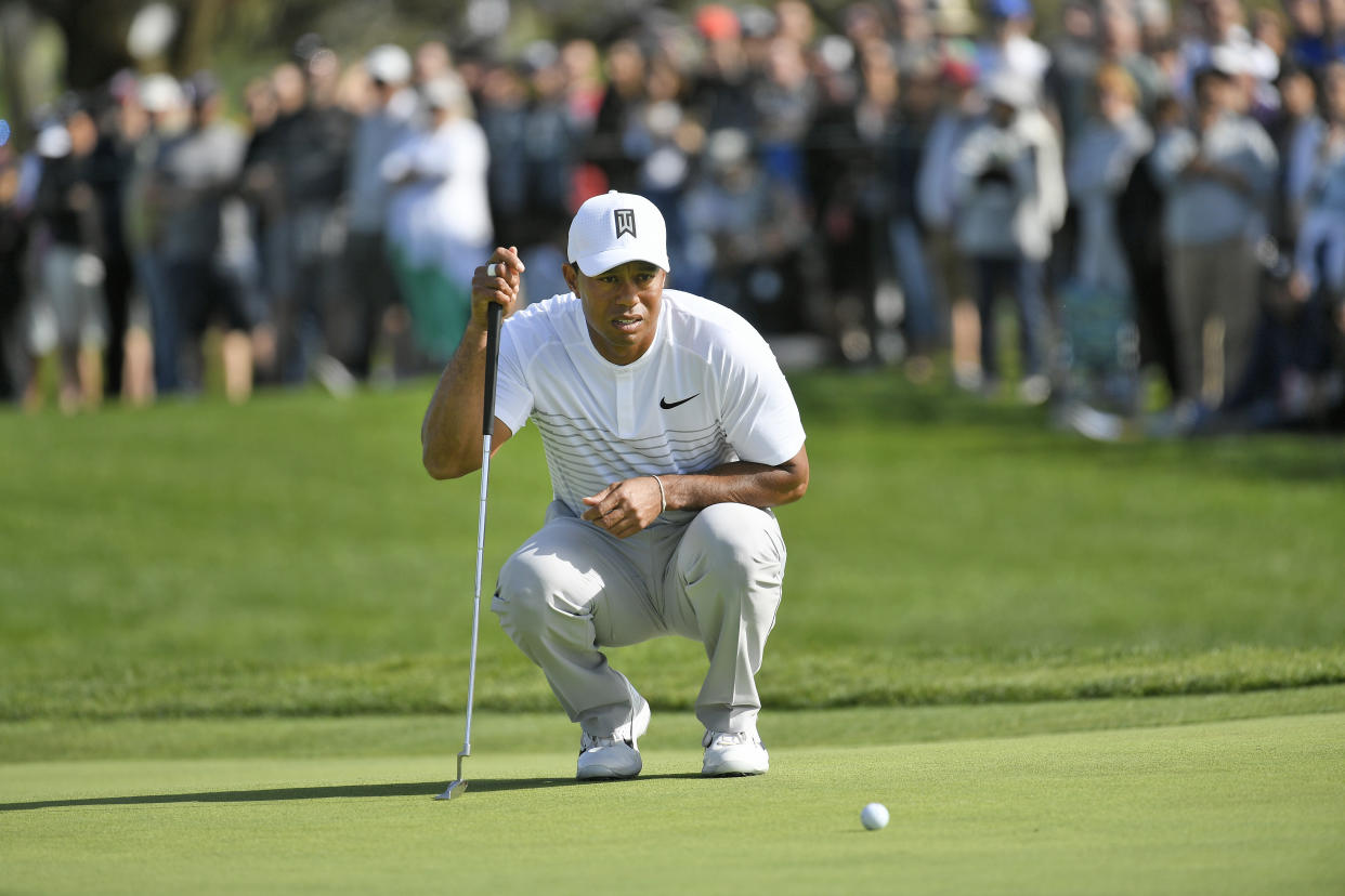 Tiger Woods on day three of the Farmers Insurance Open. (Getty)