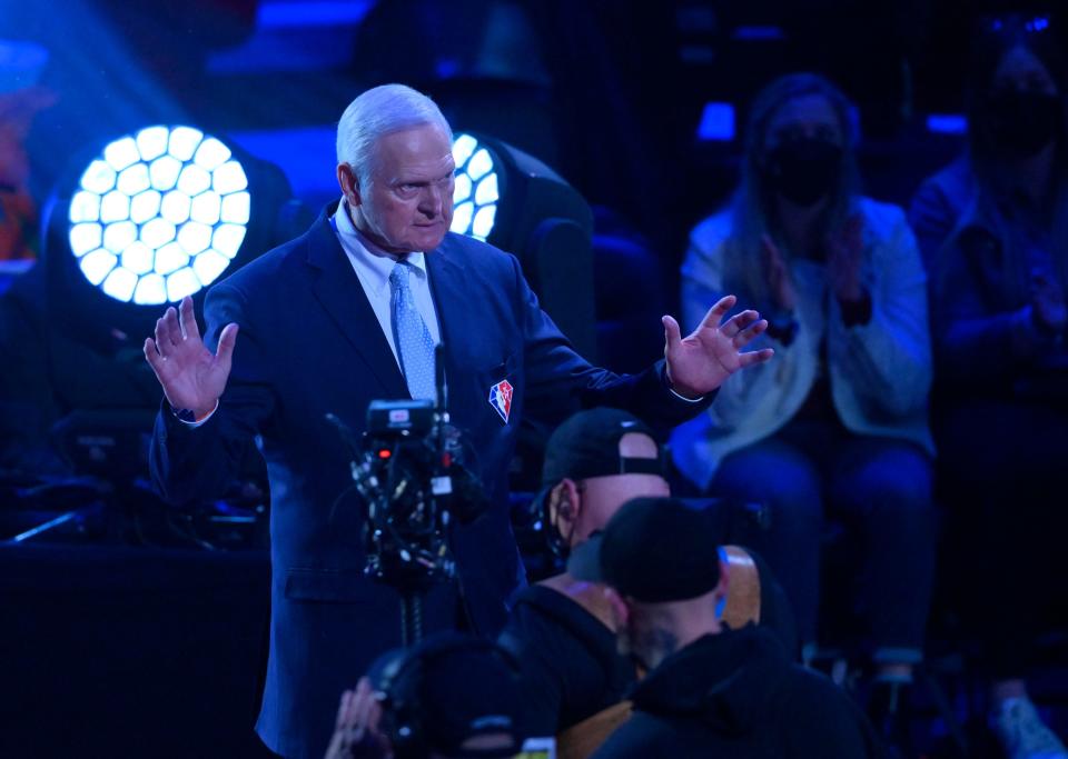 Jerry West is introduced.