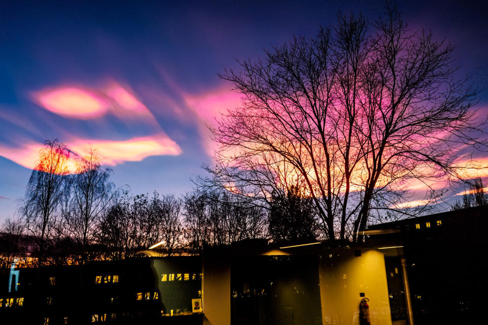Nacreous clouds above Oslo, Norway.