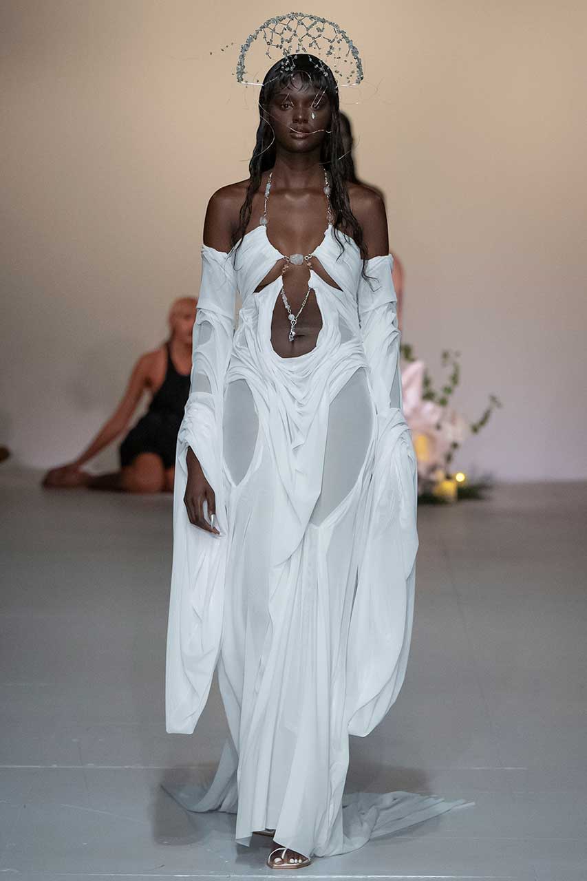 Bridal Gowns, Wedding Dress, Naked Dress, Clio Peppiatt,  Di Pesta, Acne Studios, T Label, Shu Shu/Tong, Jacquemus, Rotate, Tanner Fletcher, Molly Goddard