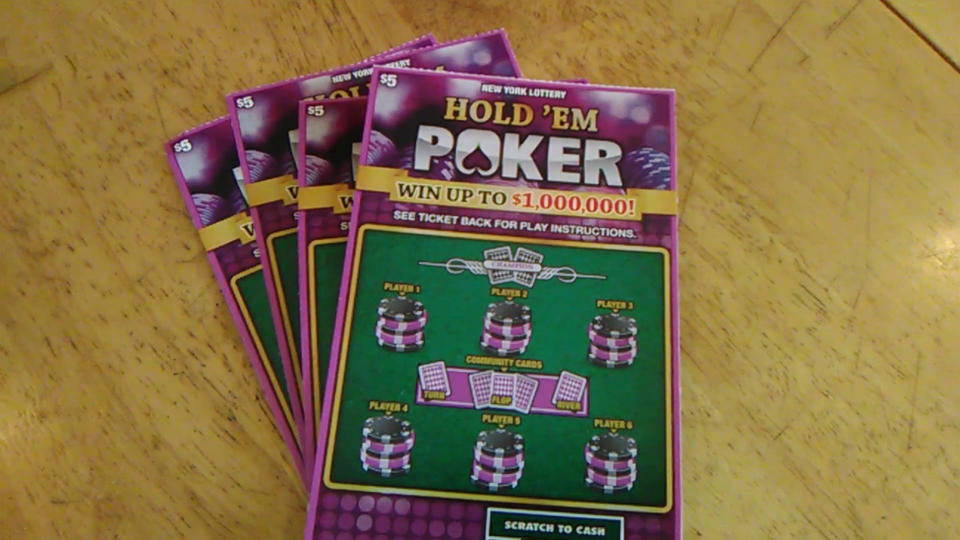 A 'Hold 'Em Poker' ticket like the winning $1.4 million scratchie of Iris Amador Argueta's cousin.