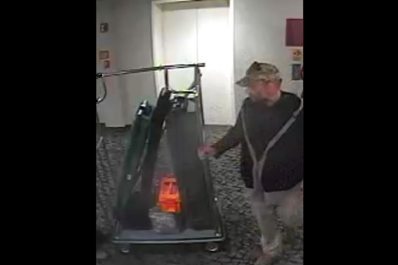 Kenneth Harrelson, of Titusville, was captured on surveillance video leaving with what appears to be a rifle case from an Arlington hotel the day after the Jan. 6 riots. Prosecutors say the Oath Keepers stashed a cache of weapons at the hotel before heading to the Capitol two days earlier.